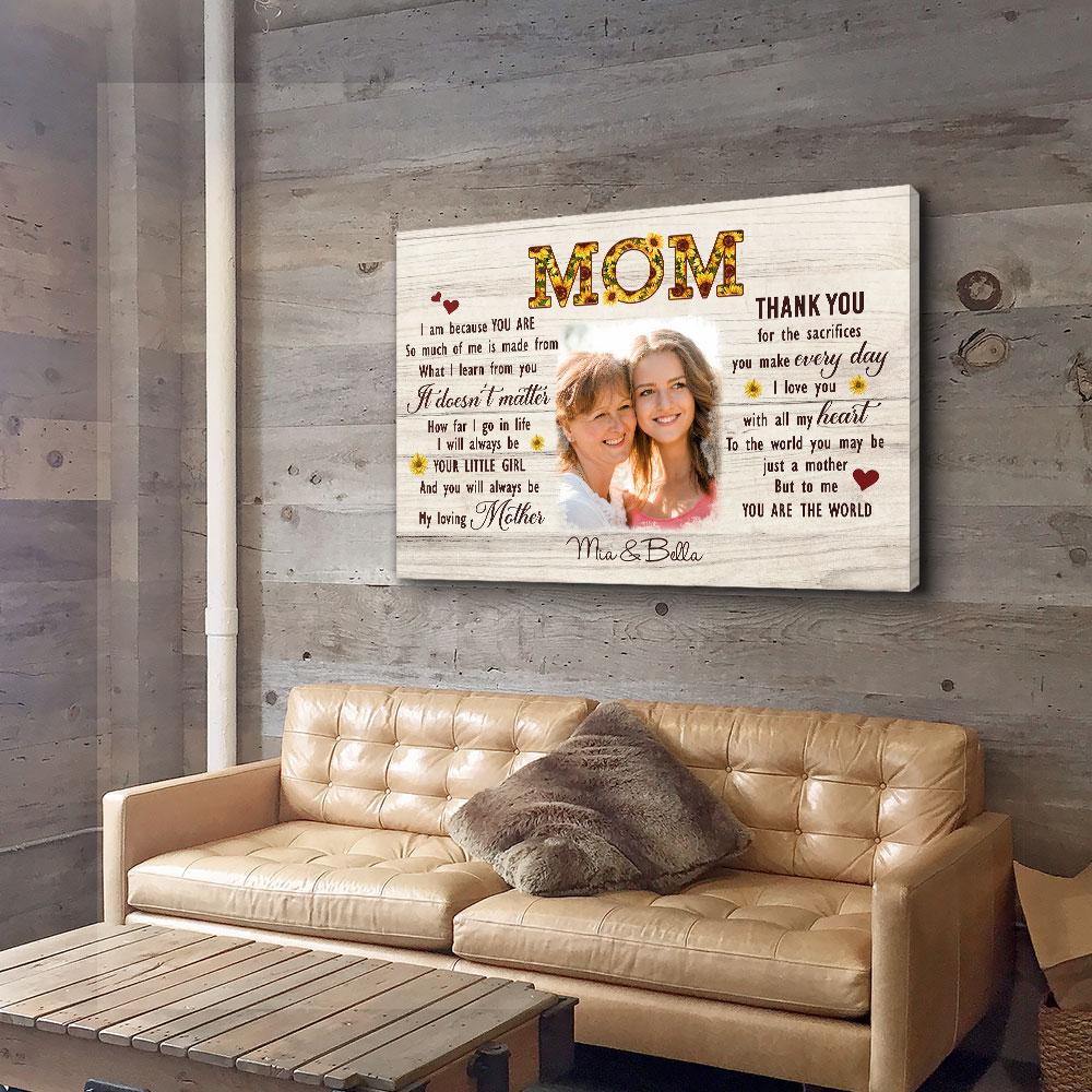 You Are The World - Personalized Custom Photo Canvas
