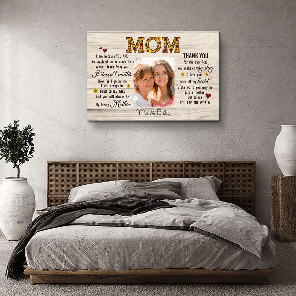 You Are The World - Personalized Custom Photo Canvas
