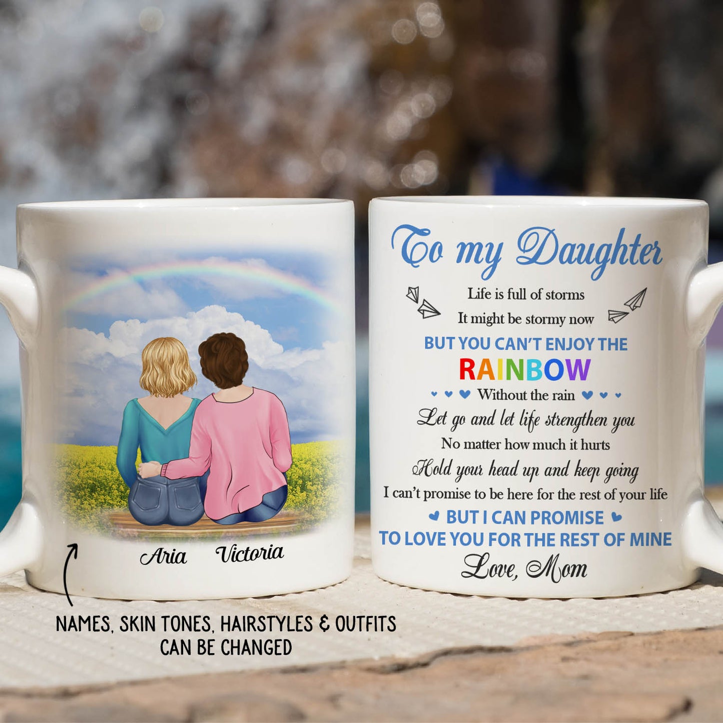 Enjoy The Rainbow - Personalized Custom Coffee Mug