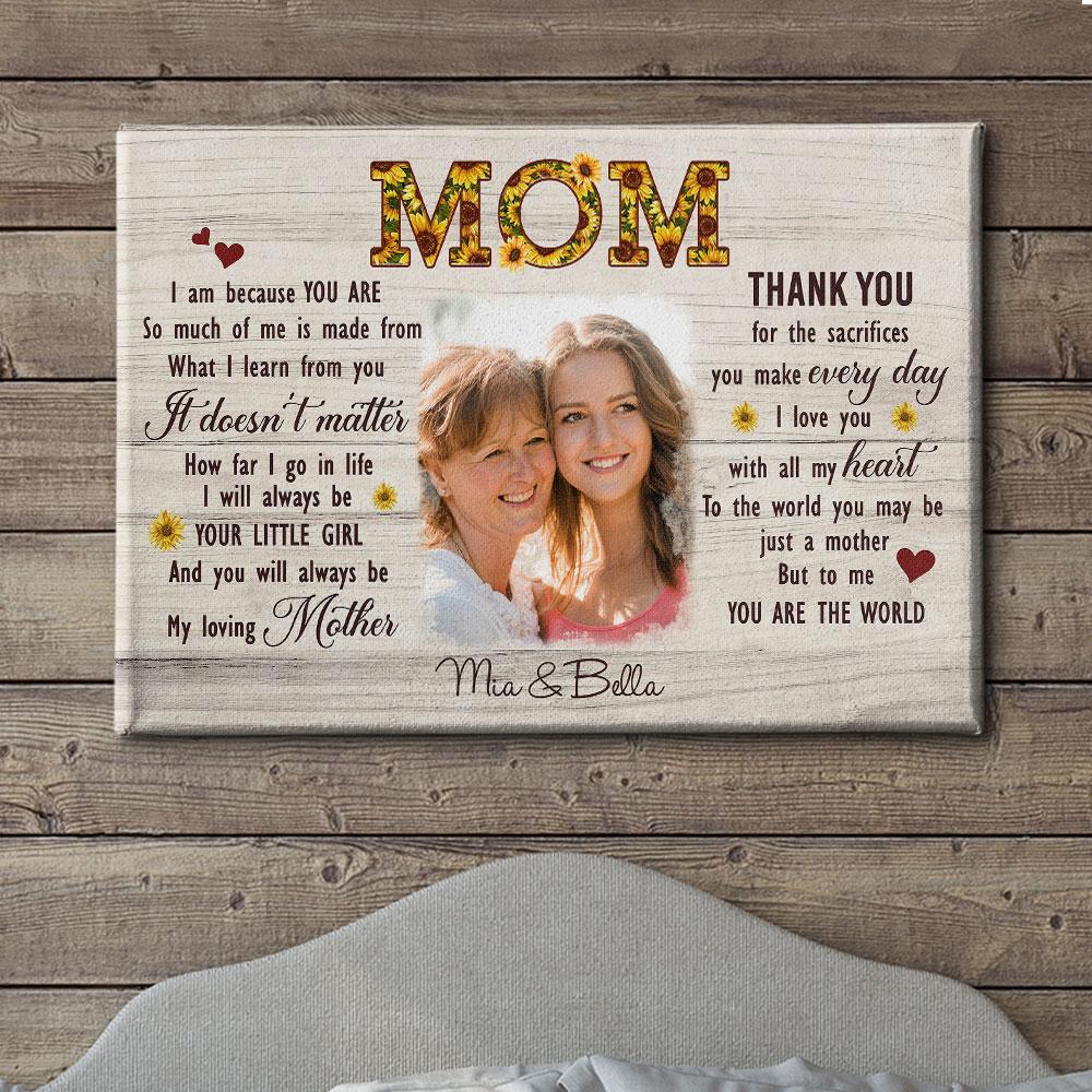 You Are The World - Personalized Custom Photo Canvas