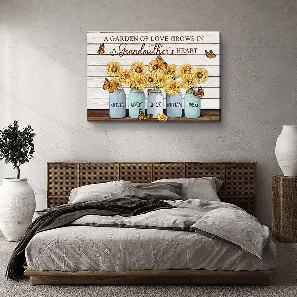 A Garden Of Love - Personalized Custom Name Canvas
