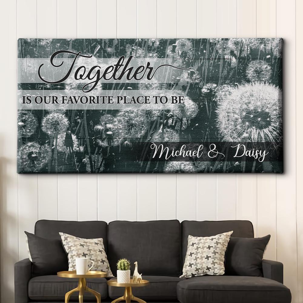 Favorite Place - Personalized Custom Name Canvas