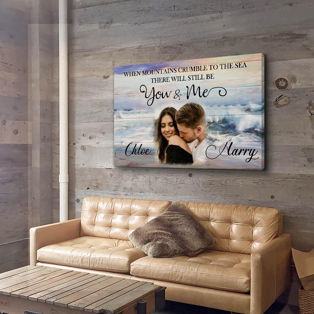 Crumble To The Sea - Personalized Custom Photo Canvas