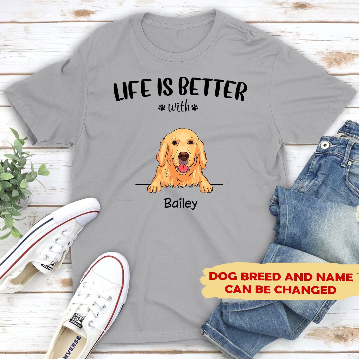 CUSTOMILY - Life Is Better - Personalized Custom Unisex T-shirt