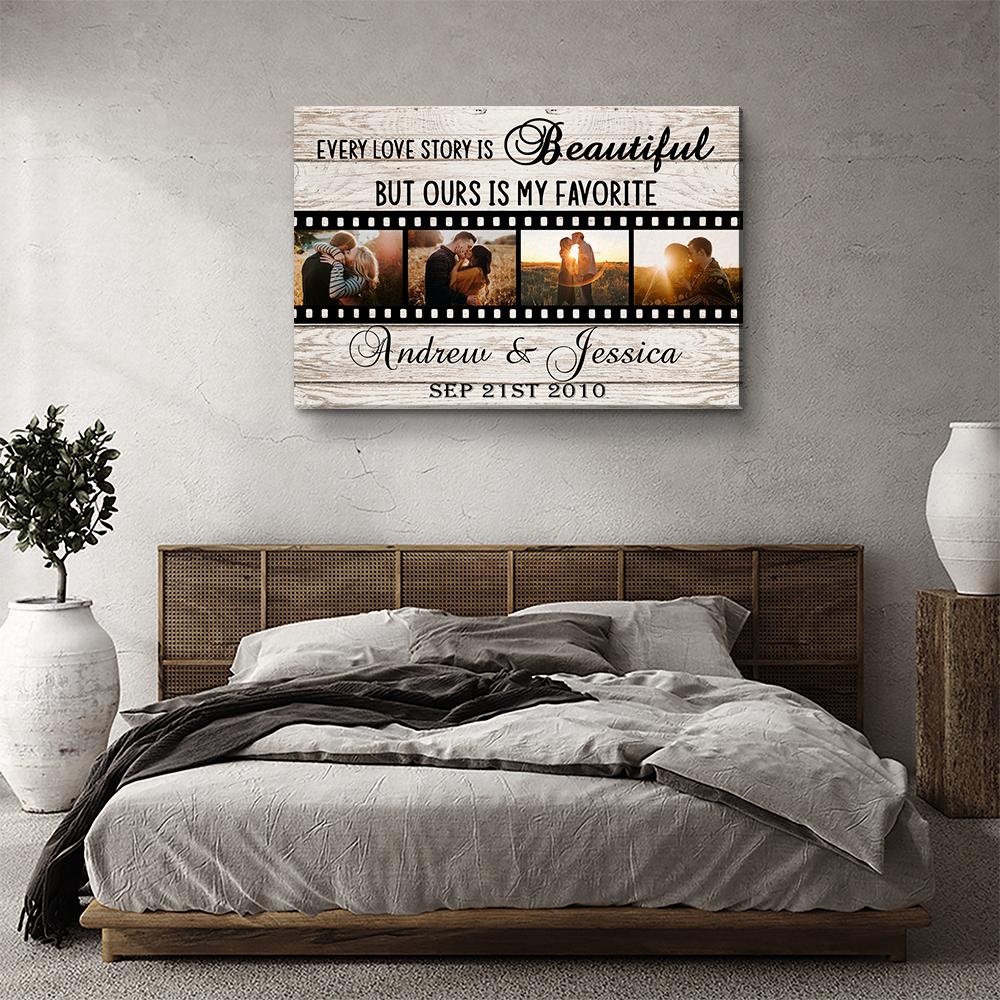 Our Love Story - Personalized Custom Photo Canvas