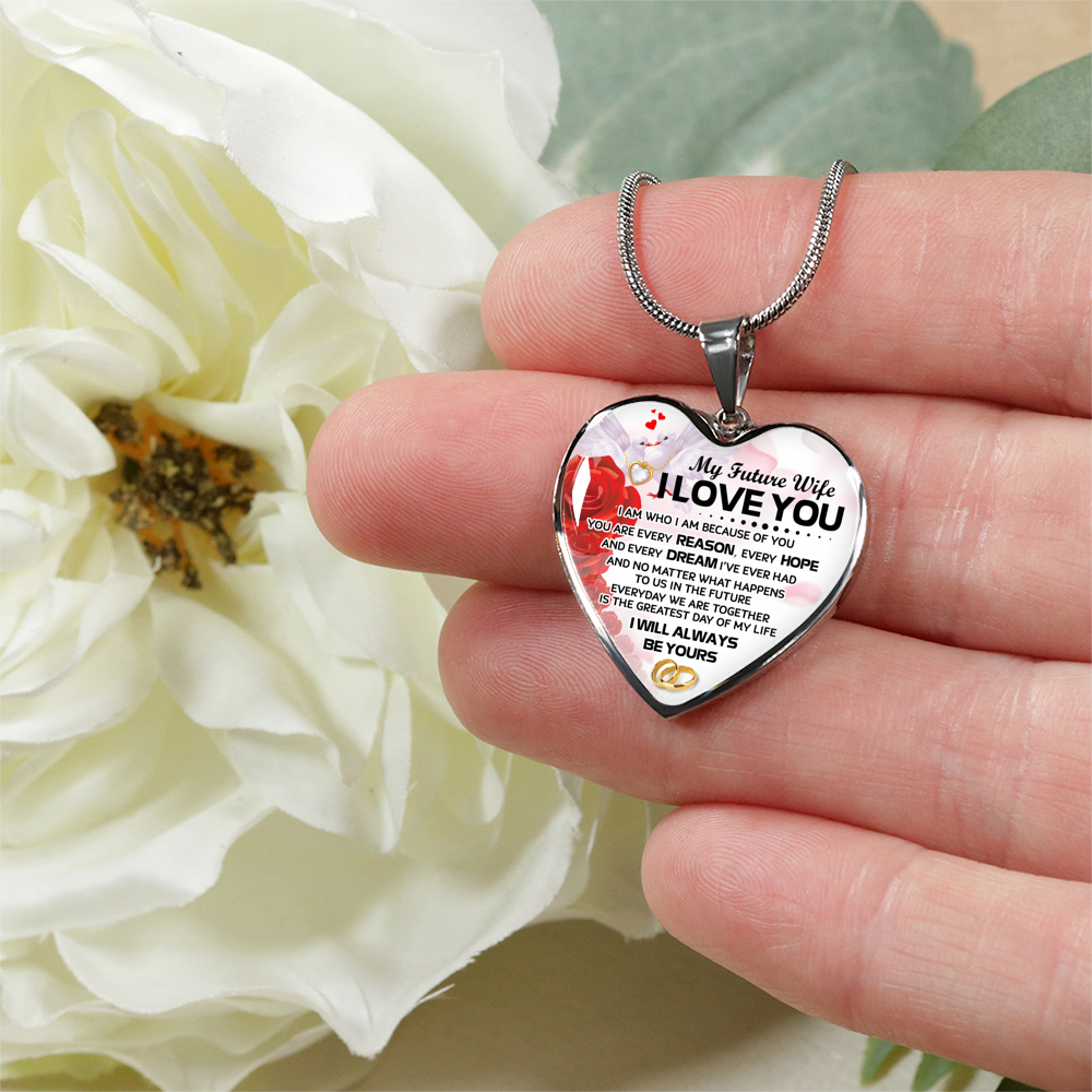 I WILL ALWAYS BE YOURS - FUTURE WIFE - REAL 18K GOLD FINISH & SILVER VERSION