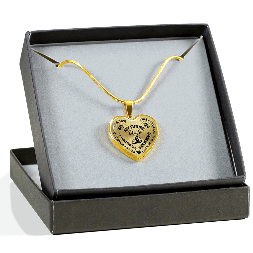MY FUTURE WIFE - NECKLACE - SPECIAL GIFT - REAL 18K GOLD FINISH + SILVER