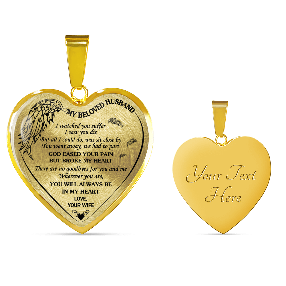 MY BELOVED HUSBAND - REAL 18K GOLD FINISH - NECKLACE & BANGLE