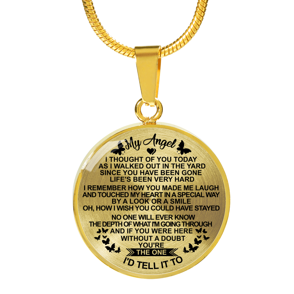 MY ANGEL - HIGH QUALITY NECKLACE - REAL 18K GOLD FINISH