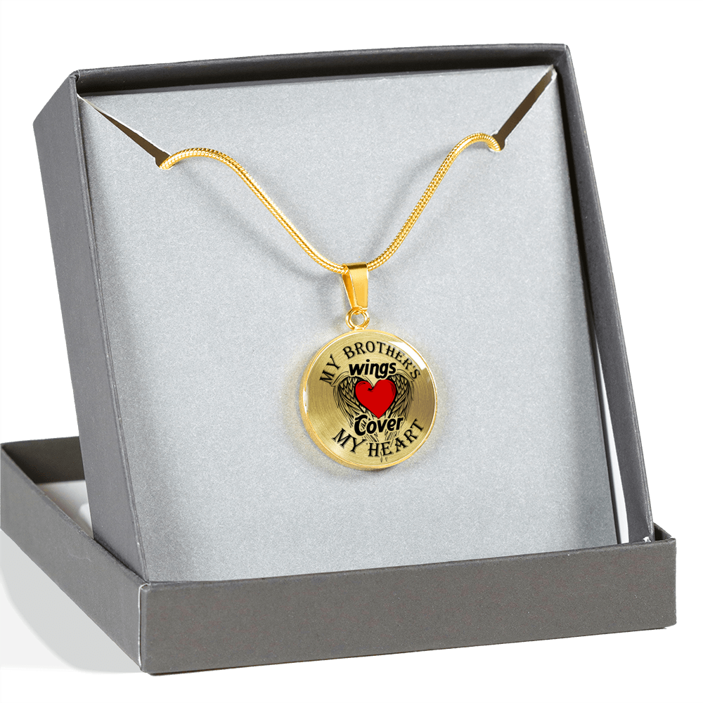 MY BROTHER'S WINGS - REAL 18K GOLD FINISH & SILVER