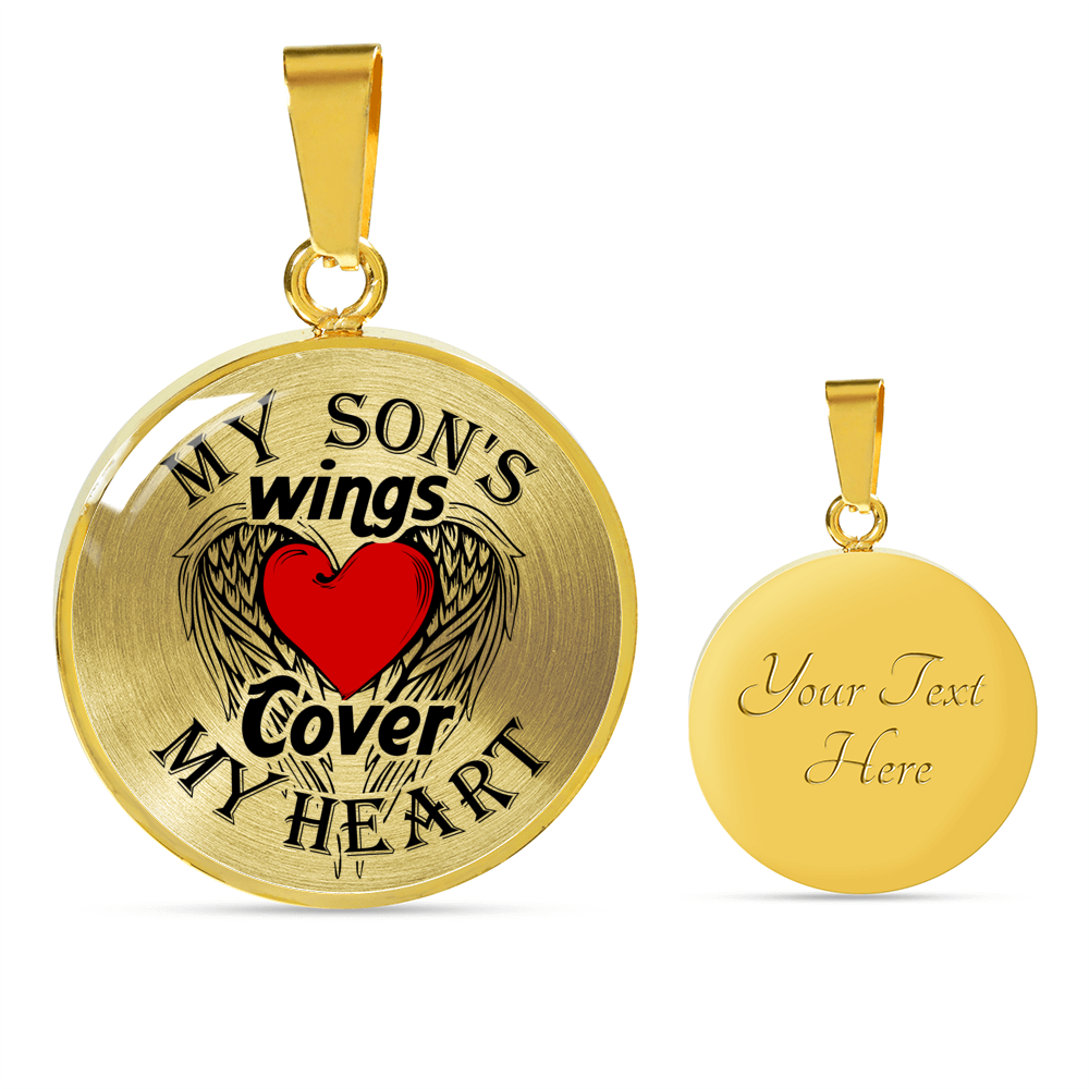 MY SON'S WINGS - REAL 18K GOLD FINISH & SILVER