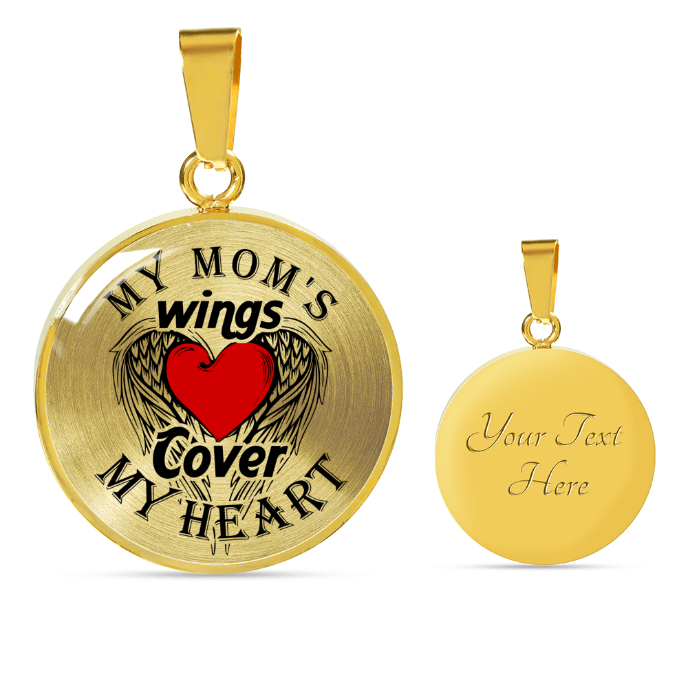 MY MOM'S WINGS - REAL 18K GOLD FINISH & SILVER