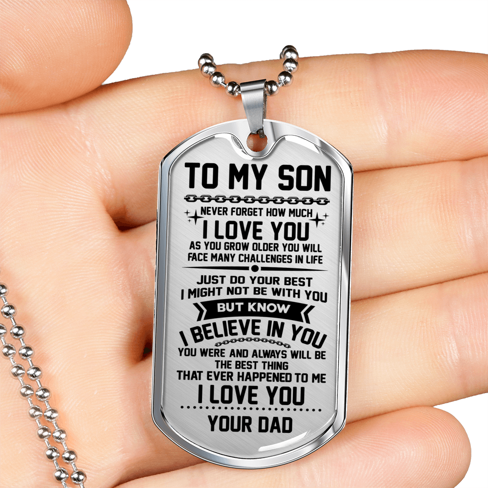 SON DAD - BELIEVE IN YOU DOG TAG