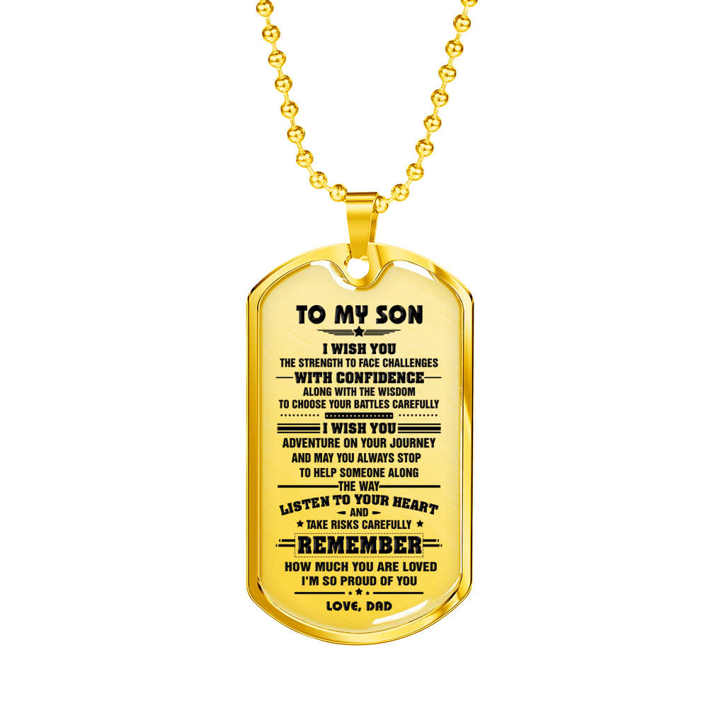 SON DAD - I WISH YOU DOG TAG