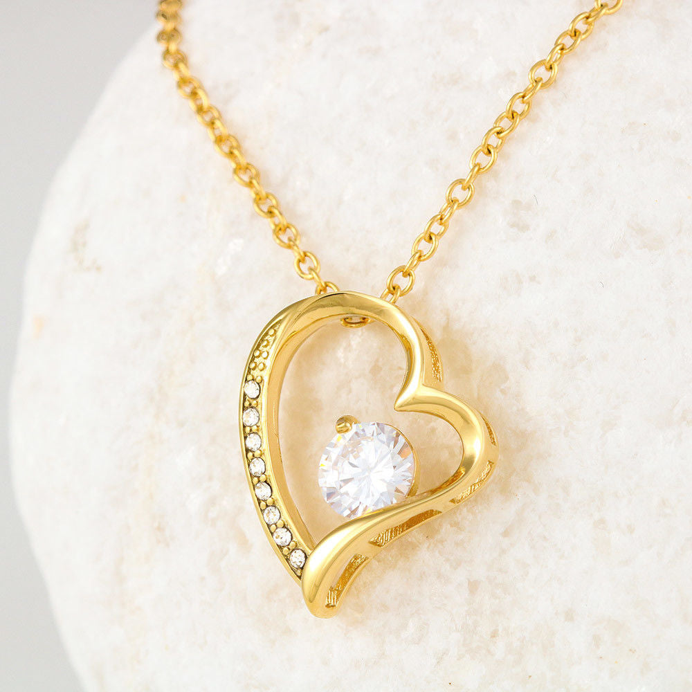 TO MY WIFE - YOU ARE MY GREATEST SUPPORT - FOREVER LOVE HEART NECKLACE