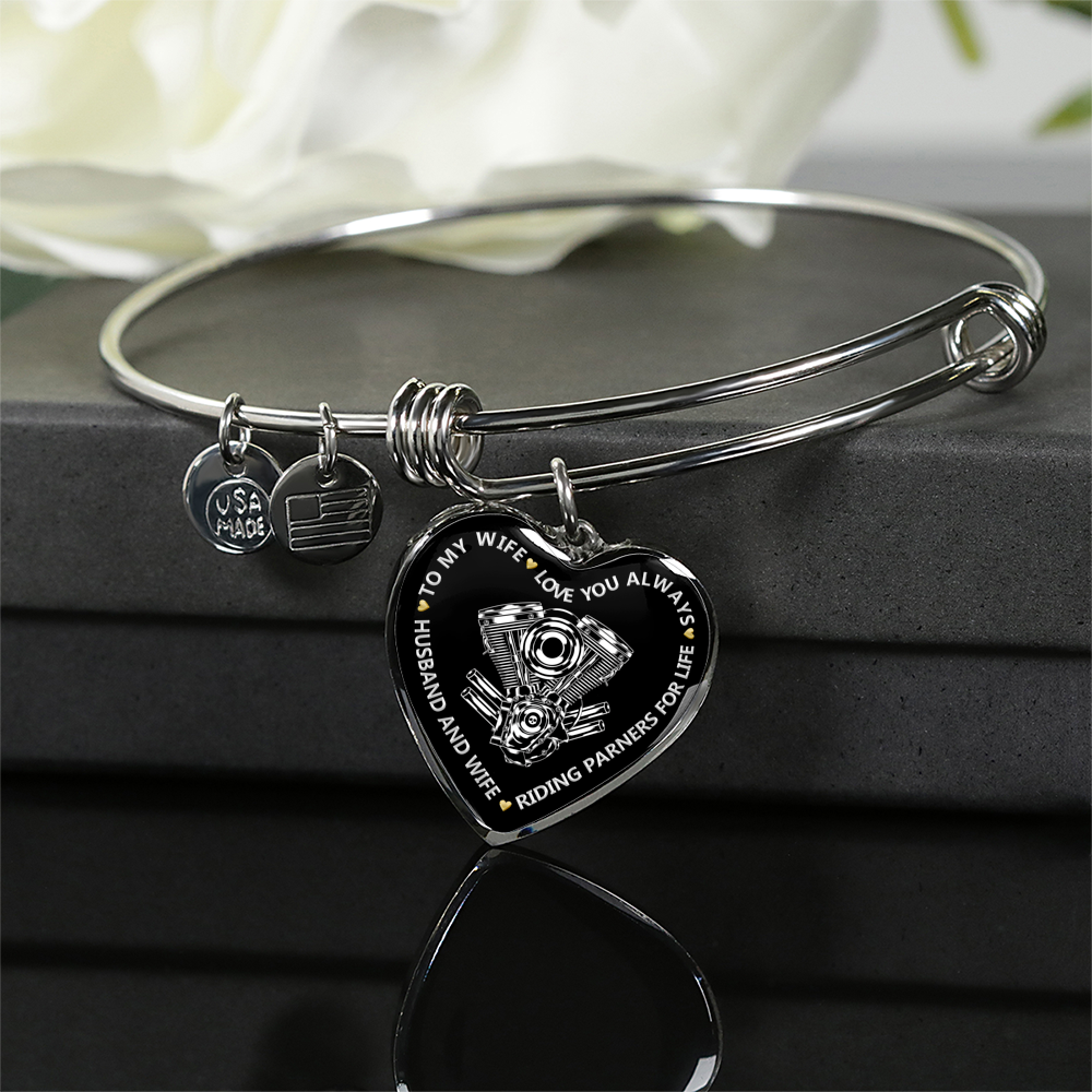 SILVER HEART NECKLACE & BANGLE - RIDING PARTNERS