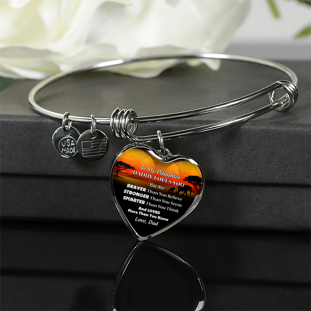 DAUGHTER FATHER - NECKLACE & BANGLE - SILVER VERSION