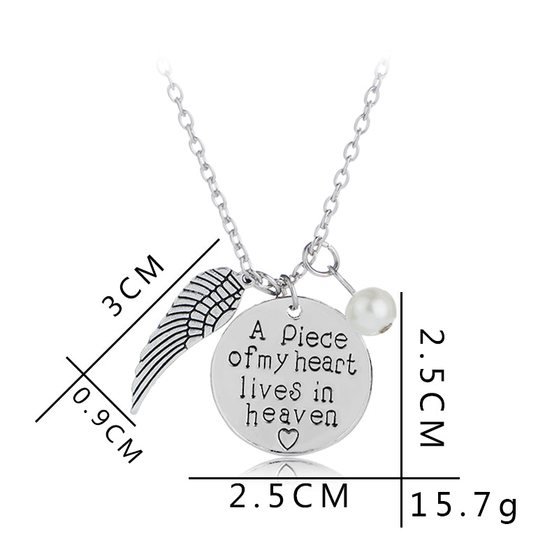 A Piece of My Heart Lives In Heaven Necklace