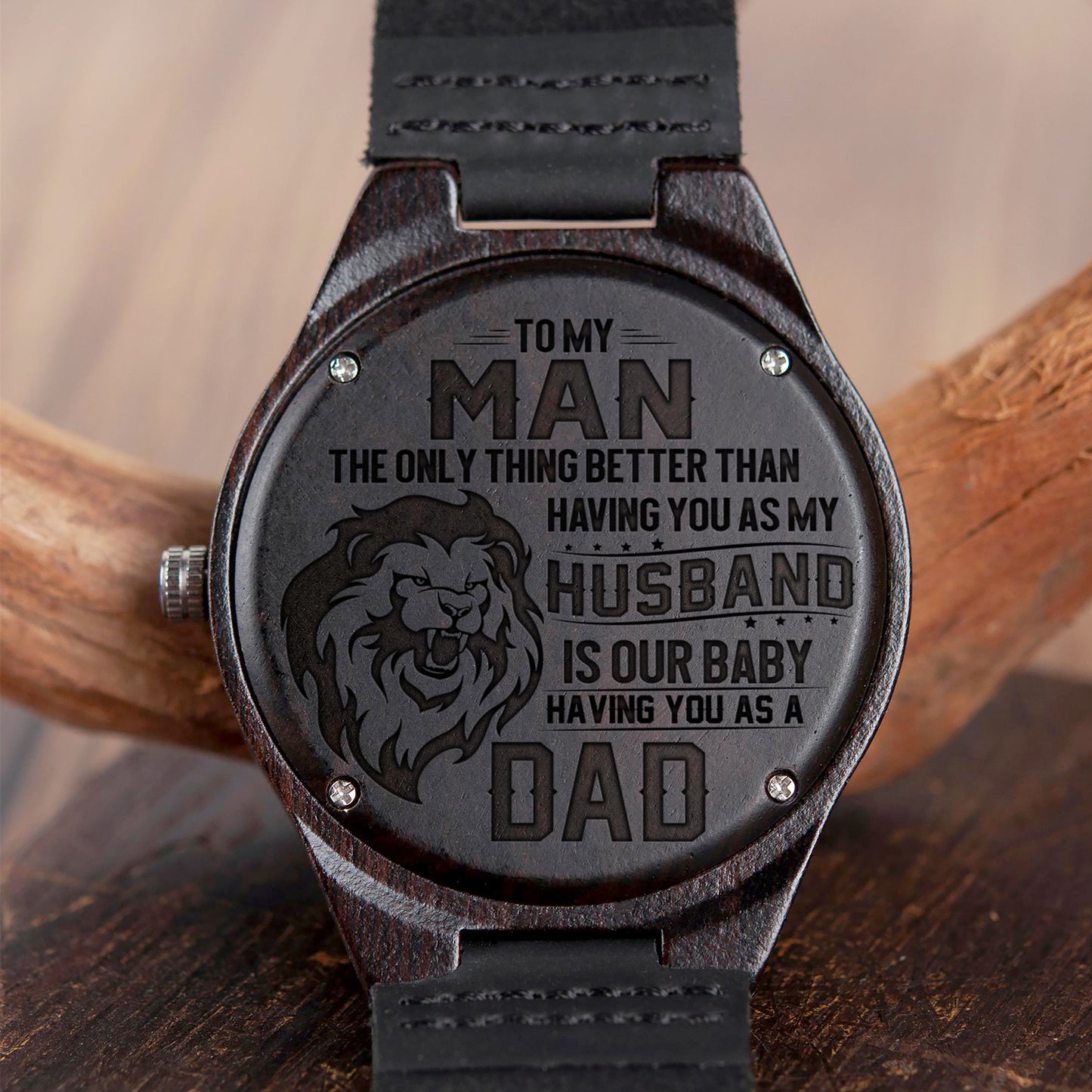 MY MAN VER.2 - HUSBAND DAD - WOOD WATCH