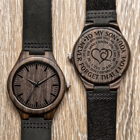 SON DAD - BE THE MAN - WOOD WATCH