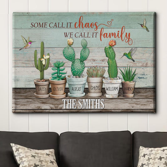 Our Chaos - Personalized Custom Name Canvas