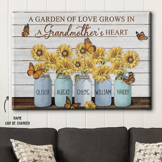 A Garden Of Love - Personalized Custom Name Canvas