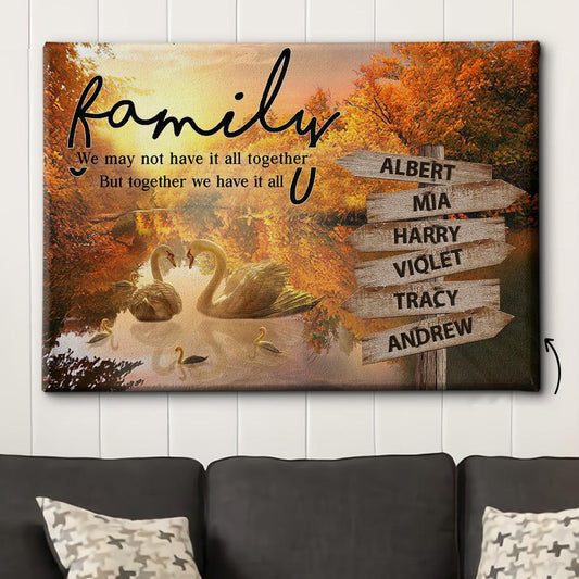 Family Multi Name 2 - Personalized Custom Name Canvas