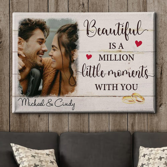 Little Moments With You - Personalized Custom Photo Canvas