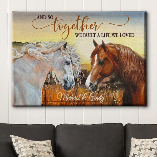 And So Together - Personalized Custom Name Canvas