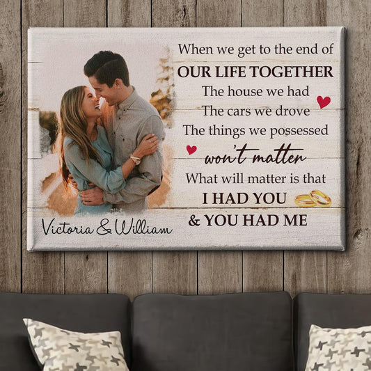 We Had Each Other - Personalized Custom Photo Canvas