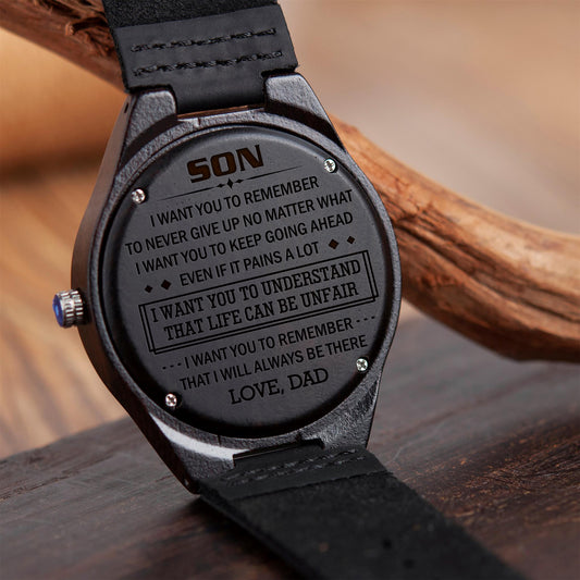 SON DAD - IT PAINS A LOT - WOOD WATCH