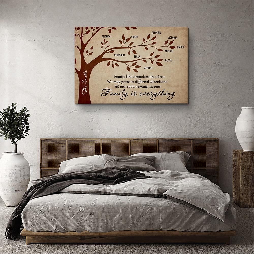 Family Tree 2 - Personalized Custom Matte Canvas