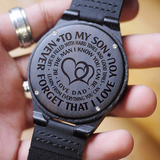 SON DAD - BE THE MAN - WOOD WATCH