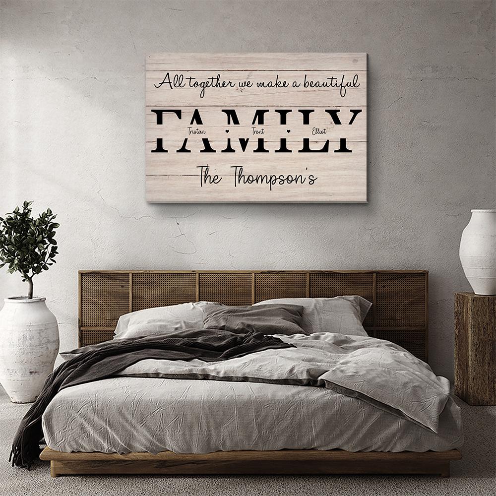Family Is All - Personalized Custom Photo Canvas - Family Wall Art