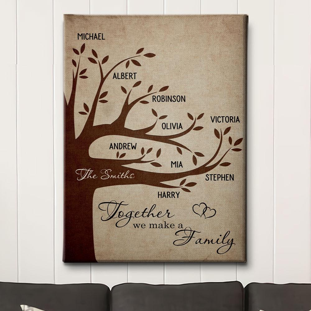 Family Tree 3 - Personalized Custom Name Canvas
