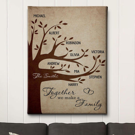 Family Tree 3 - Personalized Custom Name Canvas