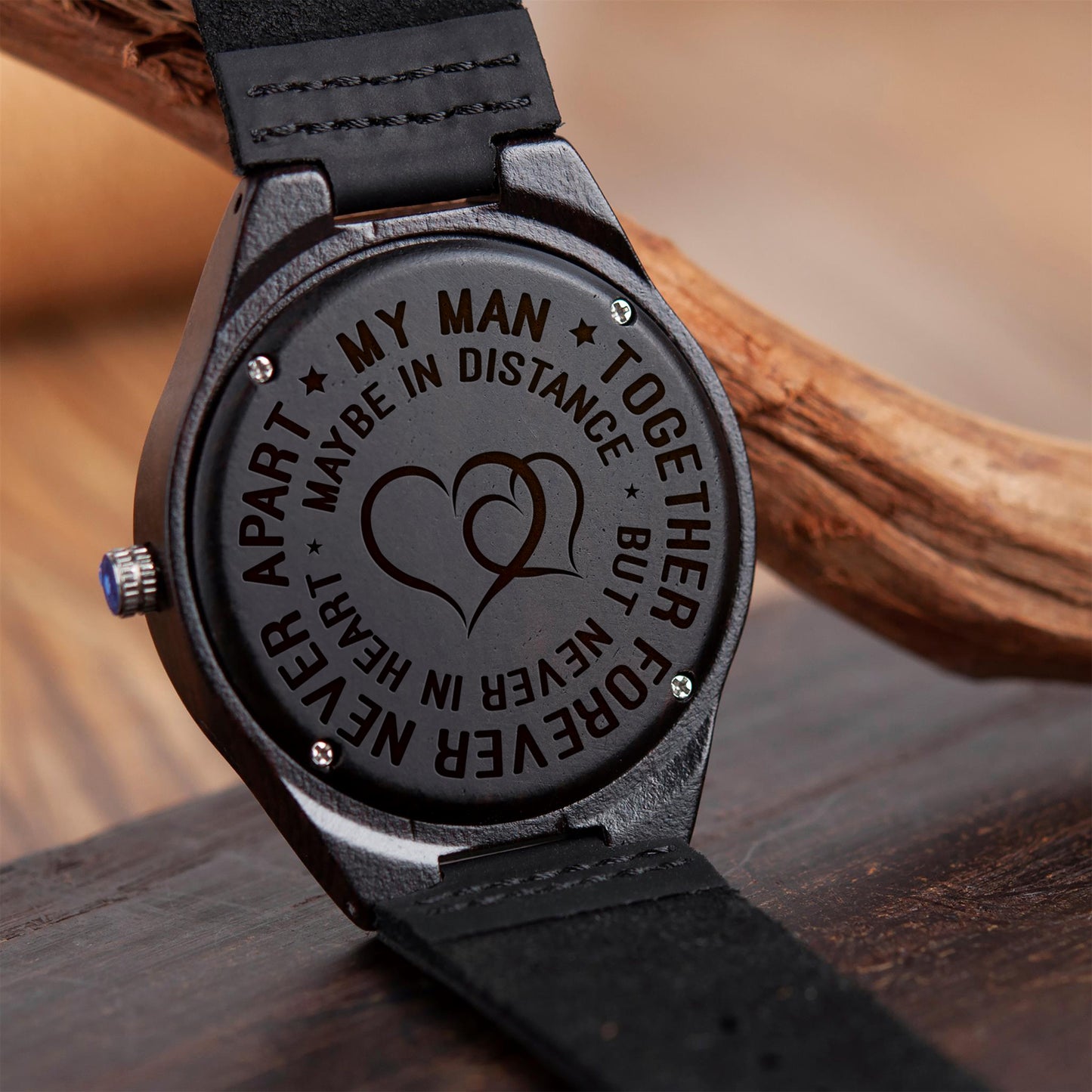 MY MAN - NEVER IN HEART - WOOD WATCH