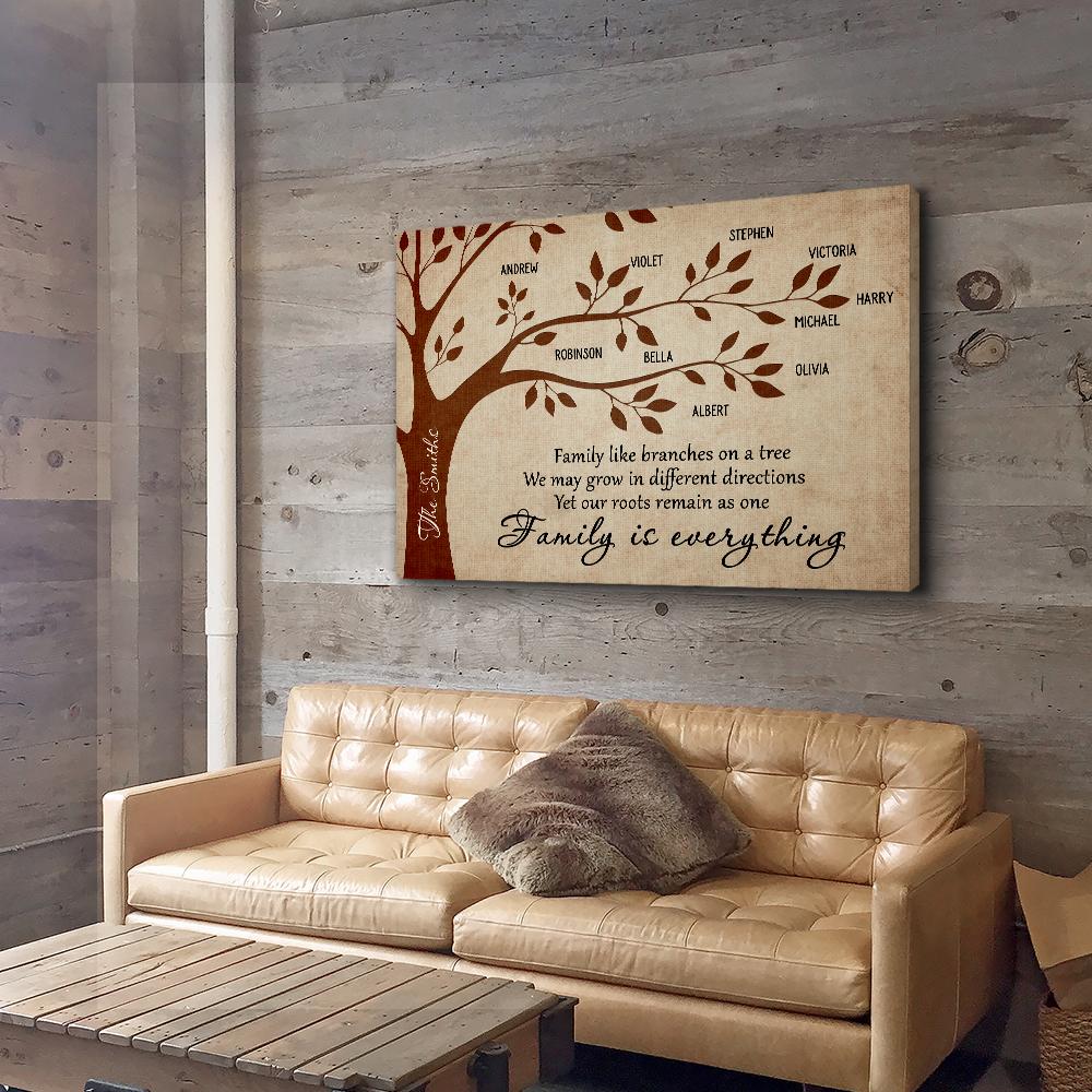 Family Tree 2 - Personalized Custom Matte Canvas