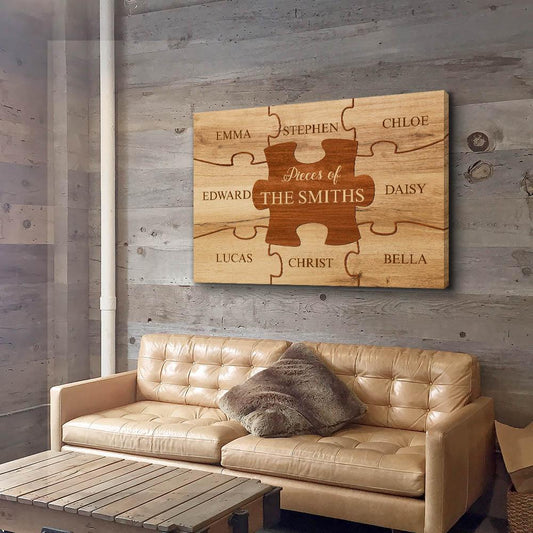 Family Pieces - Personalized Custom Name Canvas