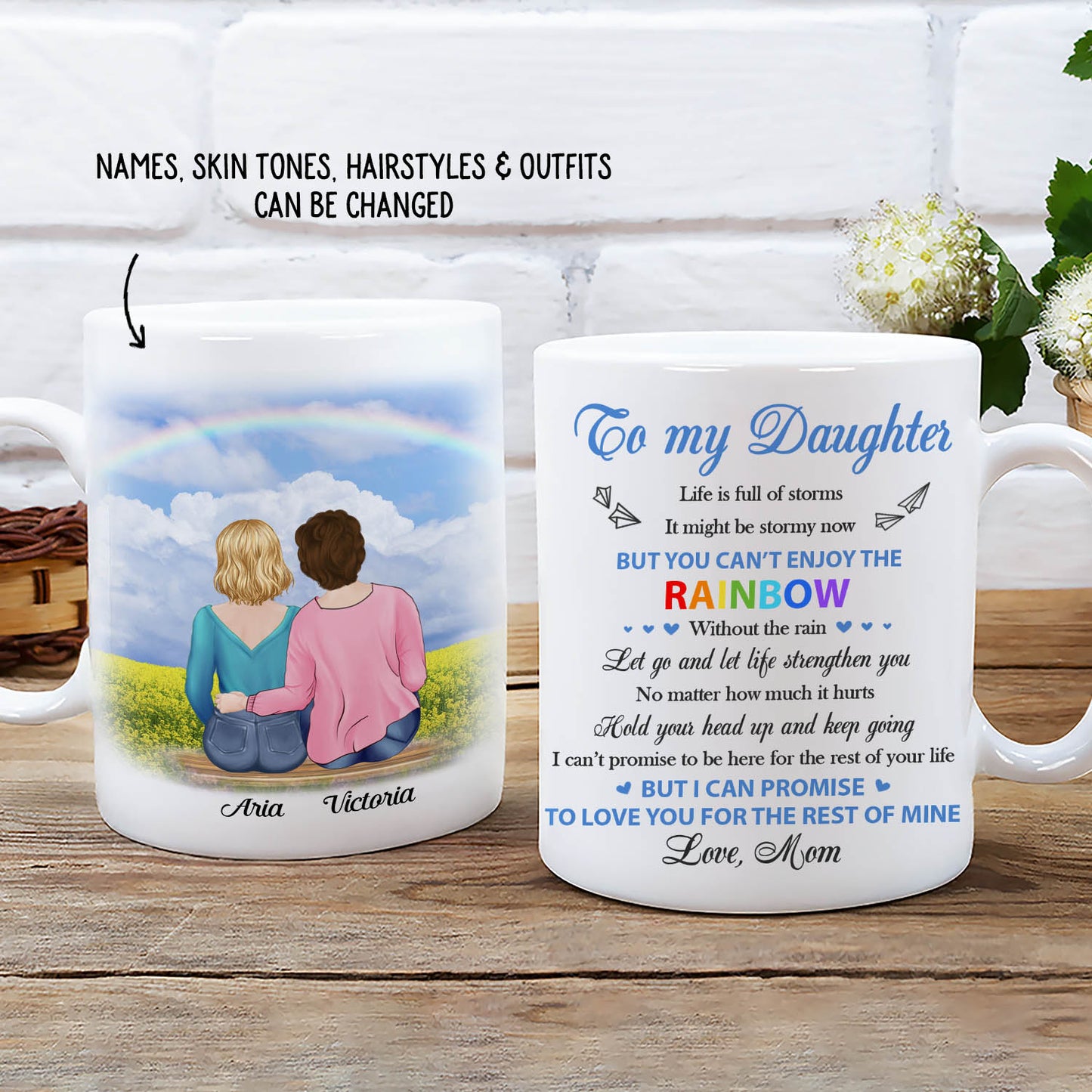 Enjoy The Rainbow - Personalized Custom Coffee Mug