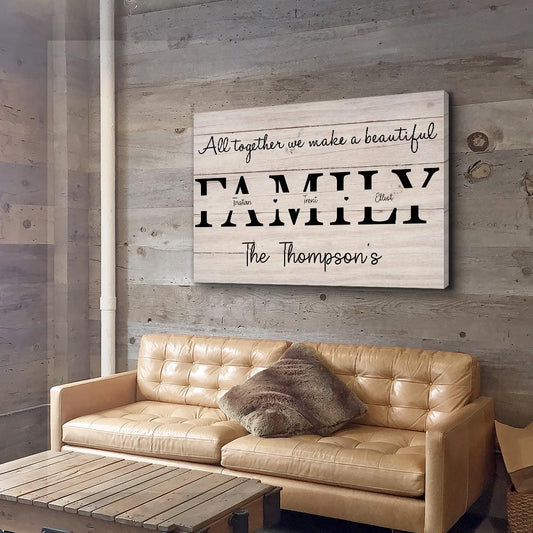 Family Is All - Personalized Custom Photo Canvas - Family Wall Art