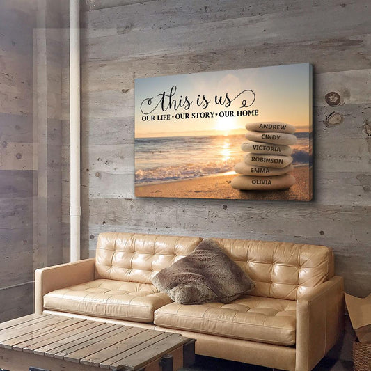 This Is Our Story - Personalized Custom Name Canvas
