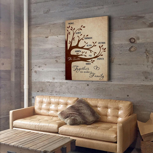 Family Tree 3 - Personalized Custom Name Canvas