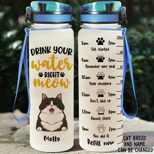 DRINK YOUR WATER RIGHT MEOW