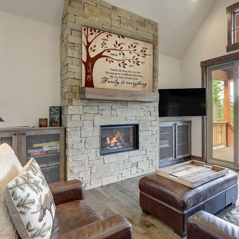 Family Tree 2 - Personalized Custom Matte Canvas