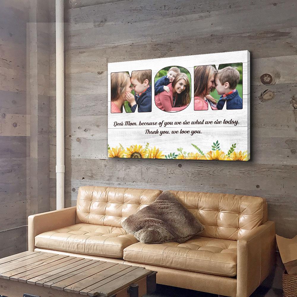 Message To Mom - Personalized Custom Photo Canvas