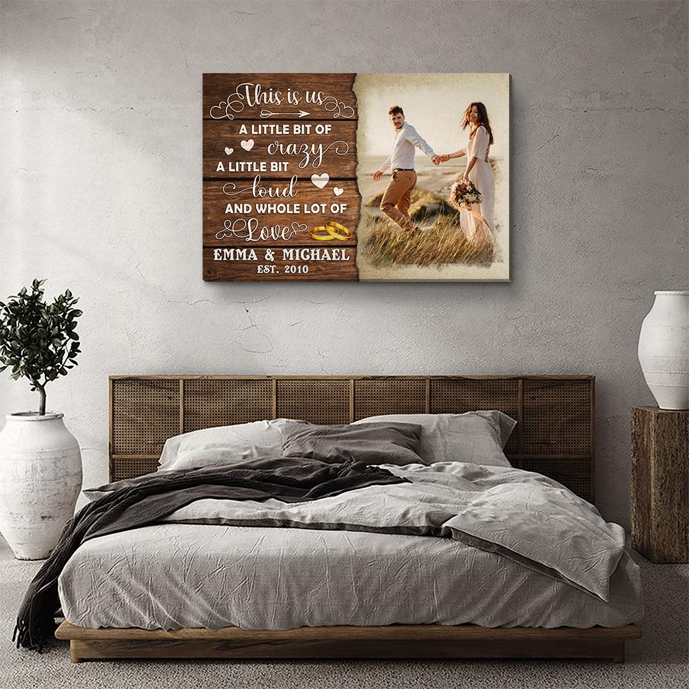 Crazy Loud Love - Personalized Custom Photo Canvas