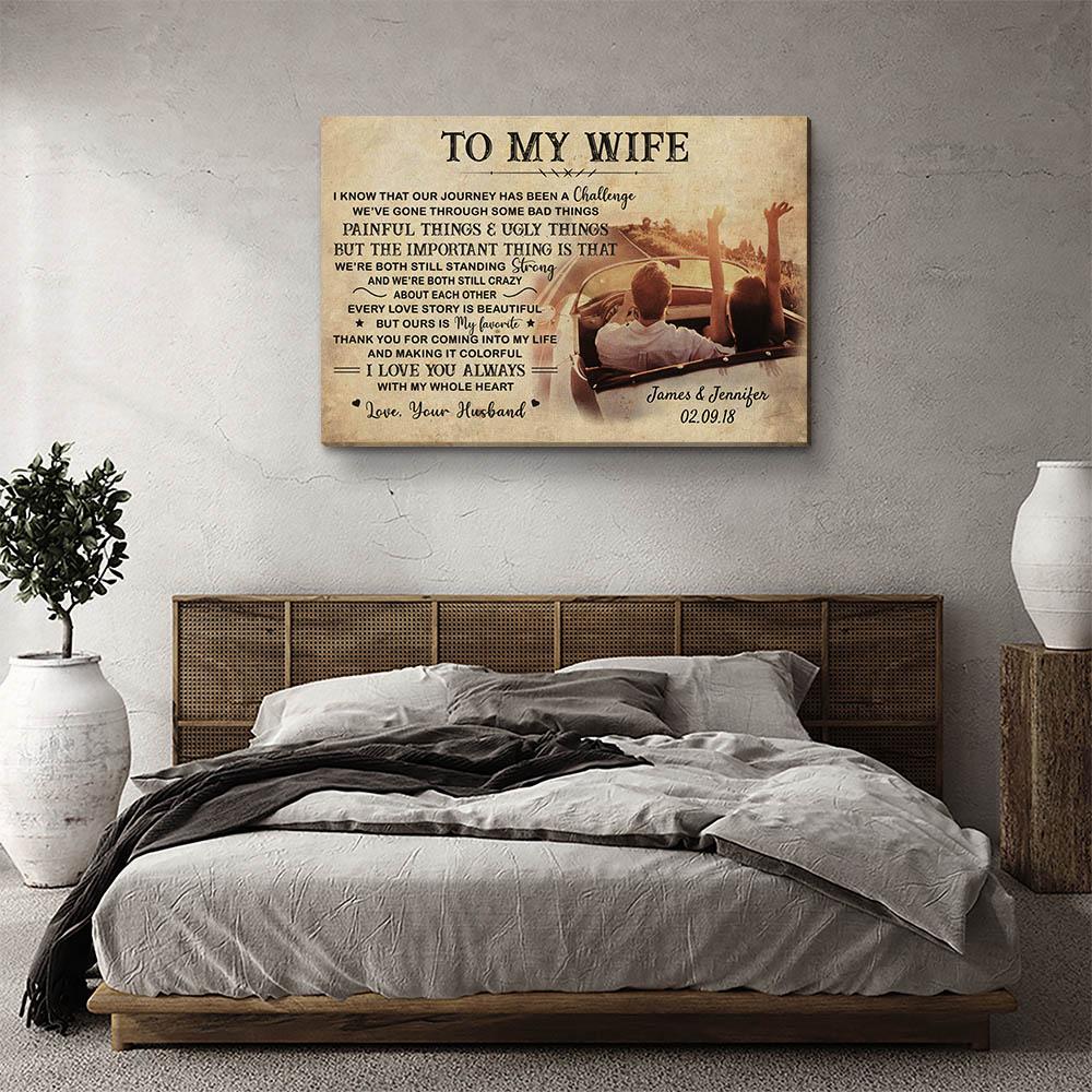 Our Journey Is My Favorite - Personalized Custom Name Canvas
