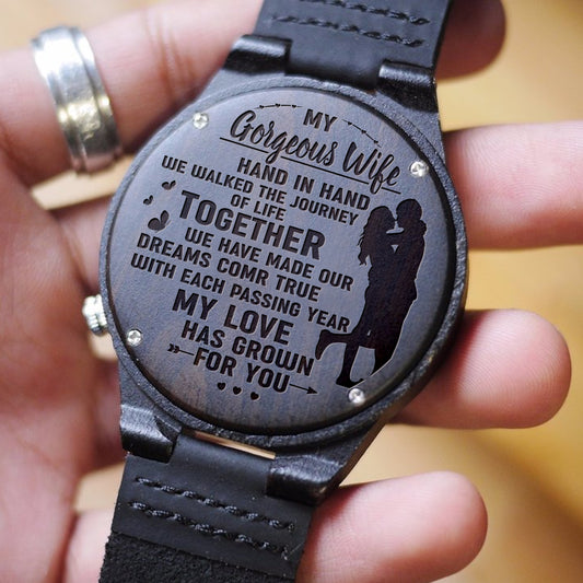 WIFE HUSBAND - MY LOVE HAS GROWN FOR YOU - WOOD WATCH