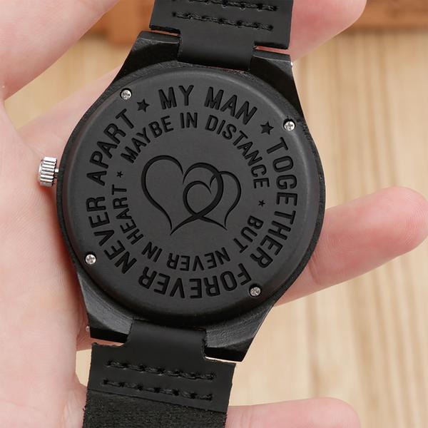 MY MAN - NEVER IN HEART - WOOD WATCH